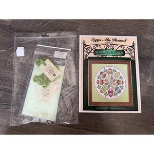 EGGS ALA ROUND CROSS STITCH PATTERN - GLENDON PLACE GP-174 & Fabric